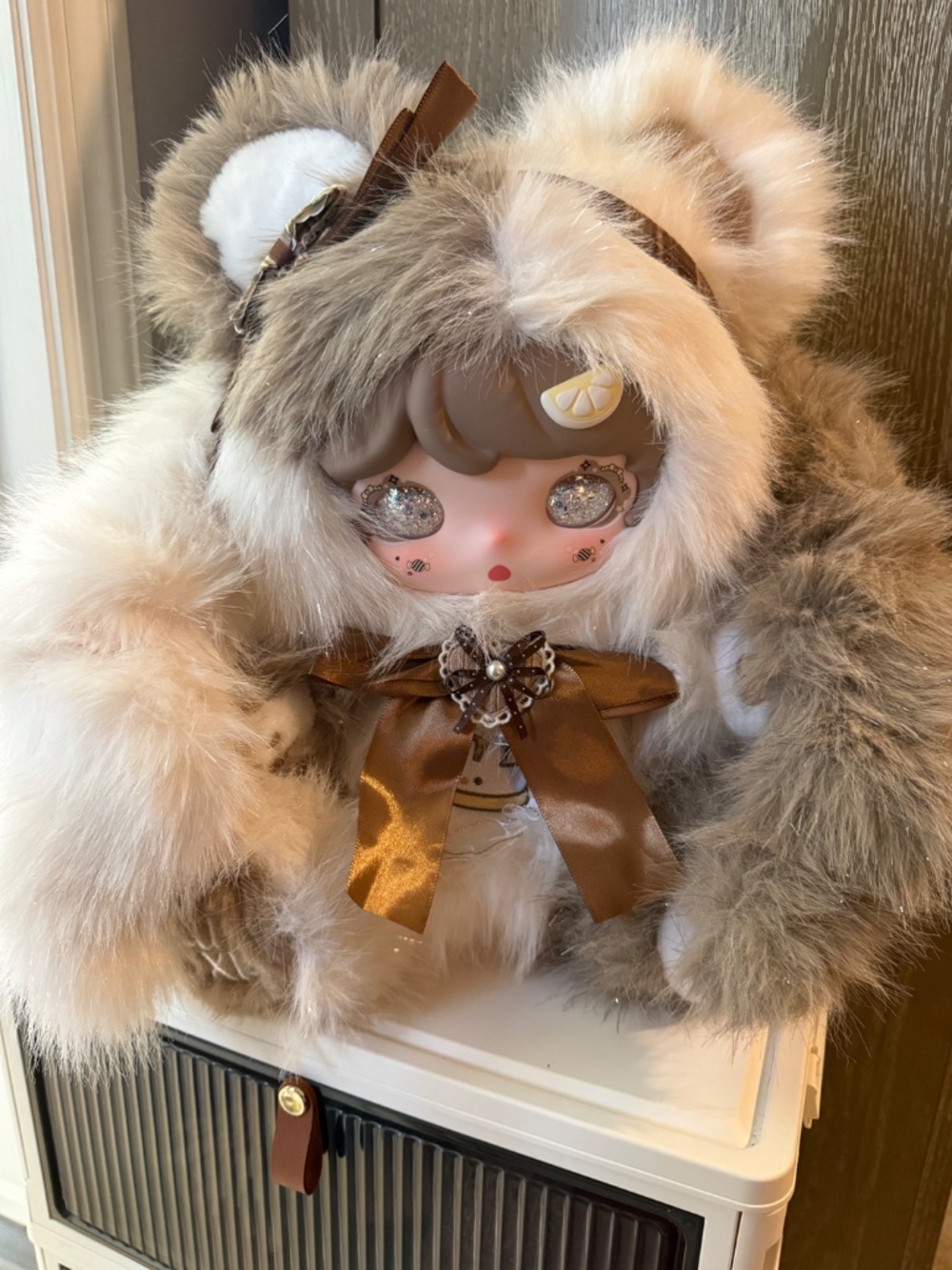 *New Series!* Luxi 800% Guoguo - Chocolate Brown/Cream with Lemon